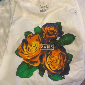 Vans White T-Shirt with Floral Design